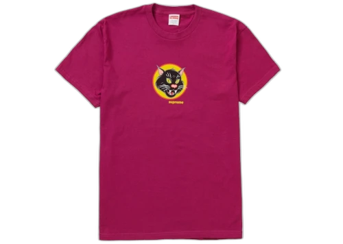 Supreme Black Cat Tee Magenta