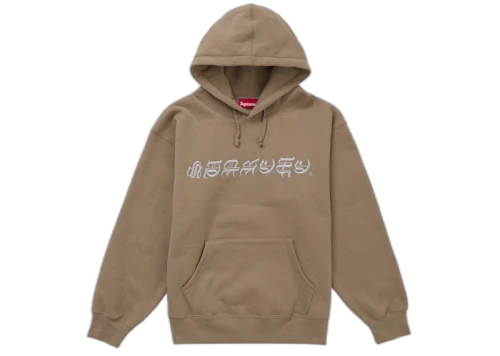 Supreme Blackletter Hooded Sweatshirt Dusty Brown