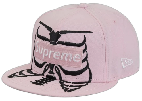 Supreme Bones Box Logo New Era 59Fifty Cap Pink
