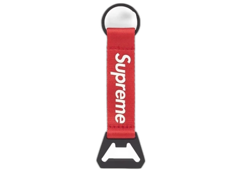 Supreme Bottle Opener Webbing Keychain Red