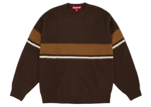 Supreme Brushed Stripe Sweater Dark Brown
