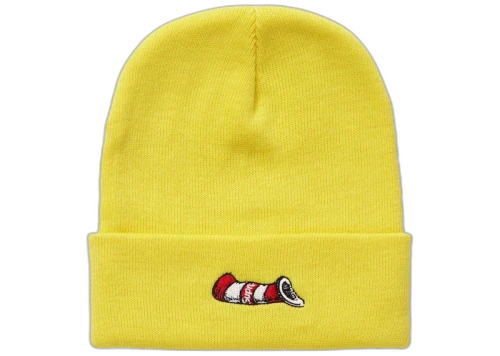 Supreme Cat in the Hat Beanie Bright Yellow