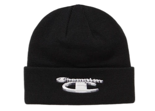 Supreme Champion 3D Metallic Beanie Black