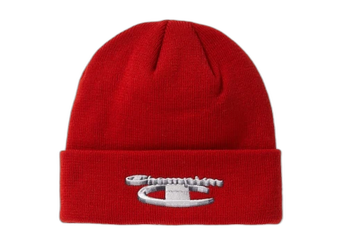 Supreme Champion 3D Metallic Beanie Brick Red