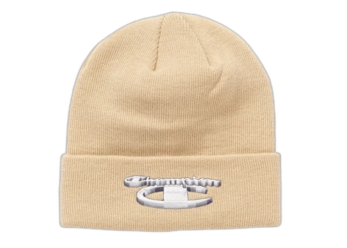 Supreme Champion 3D Metallic Beanie Tan