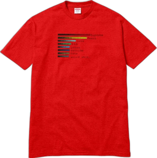 Supreme Chart Tee Red