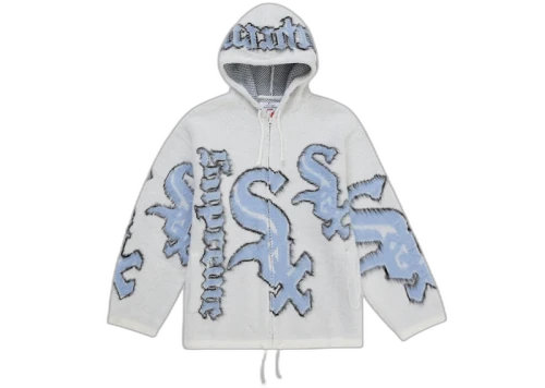 Supreme Chicago White Sox Zip Up Hooded Sweater White