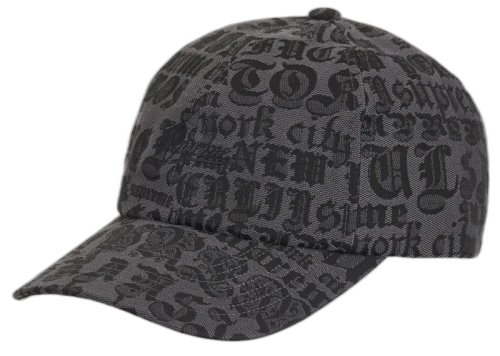 Supreme Cities Jacquard 6-Panel Black