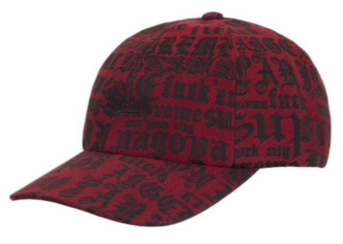 Supreme Cities Jacquard 6-Panel Red