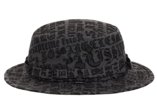 Supreme Cities Jacquard Boonie Hat Black