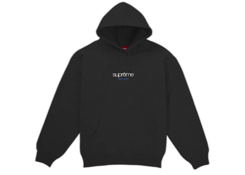 Supreme Classic Logo New York Shop Hooded Sweatshirt Black