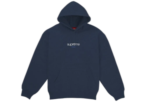 Supreme Classic Logo Shop Tokyo Hooded Sweatshirt Navy