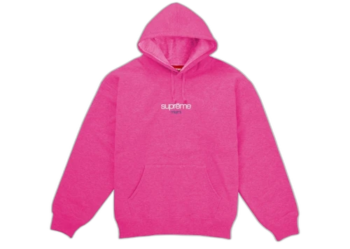 Supreme Classic Logo Miami Shop Hooded Sweatshirt Pink