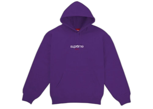 Supreme Classic Logo Seoul Shop Hooded Sweatshirt Purple