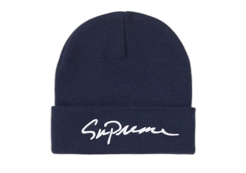 Supreme Classic Script Beanie Navy