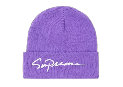 Supreme Classic Script Beanie Purple