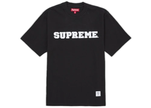 Supreme Collegiate Appliqué S/S Top Black