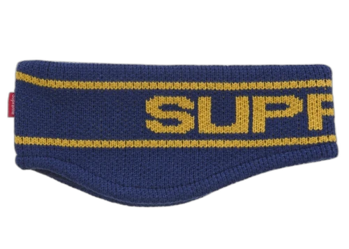 Supreme Contrast Logo Headband Navy