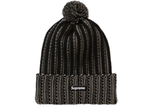 Supreme Contrast Stripe Beanie Black