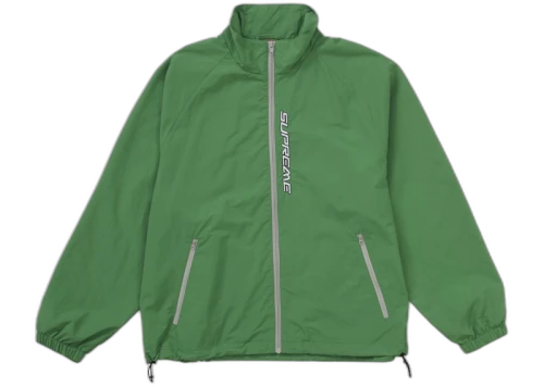 Supreme Contrast Zip Track Jacket Green