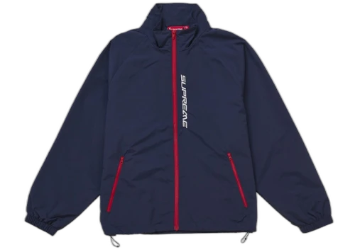 Supreme Contrast Zip Track Jacket Navy