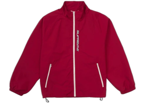 Supreme Contrast Zip Track Jacket Red