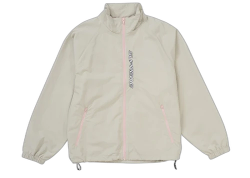 Supreme Contrast Zip Track Jacket Tan