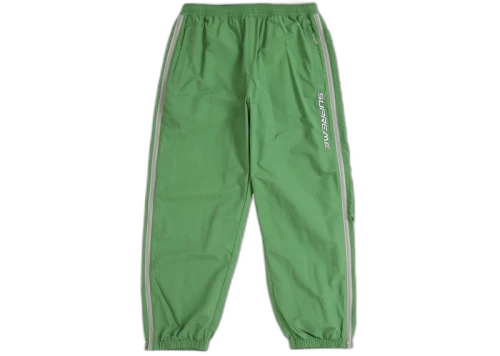 Supreme Contrast Zip Warm Up Pant Green