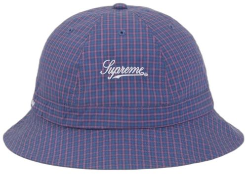 Supreme Cordura Plaid Bell Hat Blue