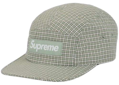 Supreme Cordura Plaid Camp Cap Green
