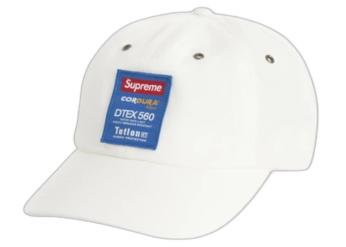 Supreme Cordura Teflon Label 6-Panel White