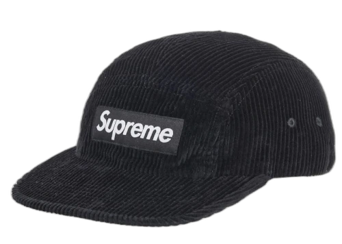Supreme Corduroy Camp Cap (FW25) Black