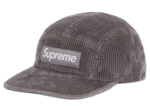 Supreme Corduroy Camp Cap (FW25) Grey