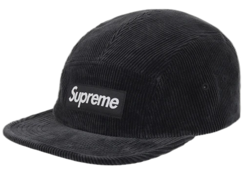 Supreme Corduroy Camp Cap (SS25) Black