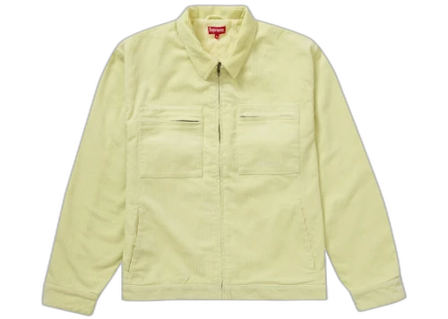 Supreme Corduroy Zip Jacket Pale Yellow
