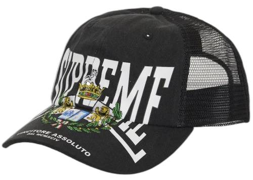 Supreme Crest Mesh Back 6-Panel Black