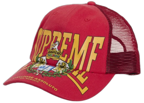 Supreme Crest Mesh Back 6-Panel Red