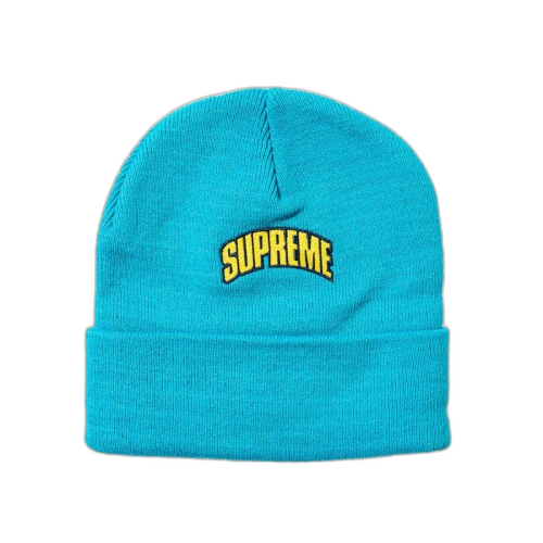Supreme Crown Logo Beanie Cyan