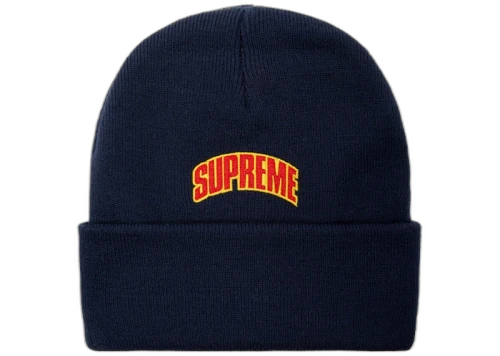 Supreme Crown Logo Beanie Navy