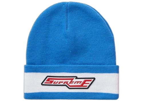 Supreme Cuff Stripe Beanie Bright Blue