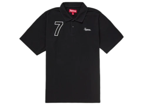 Supreme Cursive Polo Black