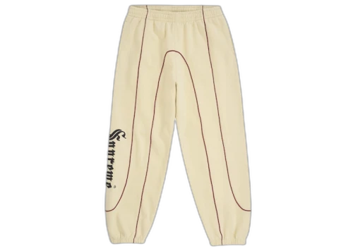 Supreme Curve Piping Sweatpant Natural