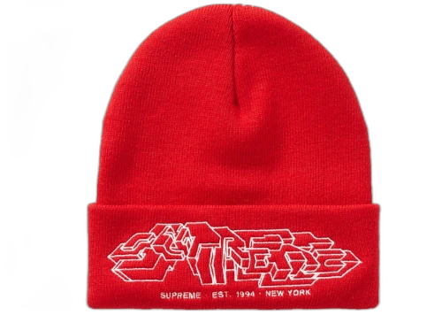 Supreme Delta Logo Beanie Red