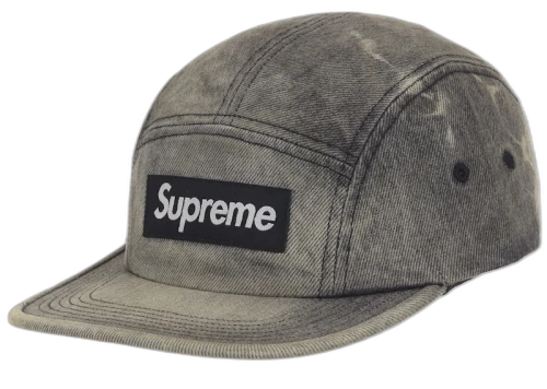 Supreme Denim Camp Cap (FW25) Washed Black