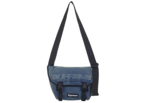 Supreme Denim Messenger Bag Washed Indigo