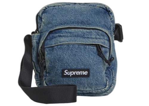 Supreme Denim Shoulder Bag Washed Indigo