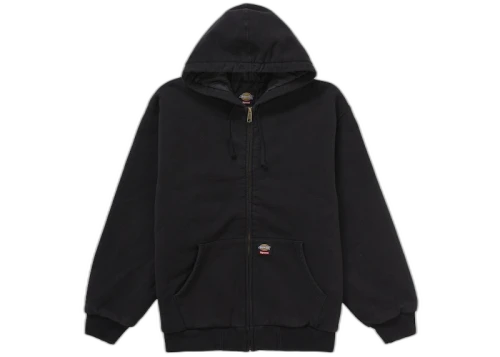 Supreme Dickies Quilted Lined Zip Up Hooded Sweatshirt (FW25) Black