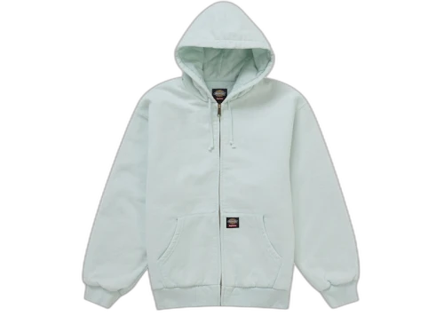 Supreme Dickies Quilted Lined Zip Up Hooded Sweatshirt (FW25) Light Blue