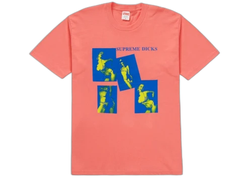 Supreme Dicks Tee Bright Coral