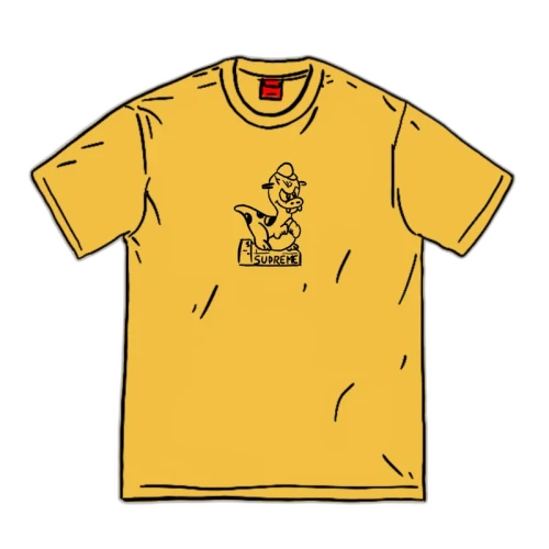 Supreme Dinosaur Tee Acid Yellow